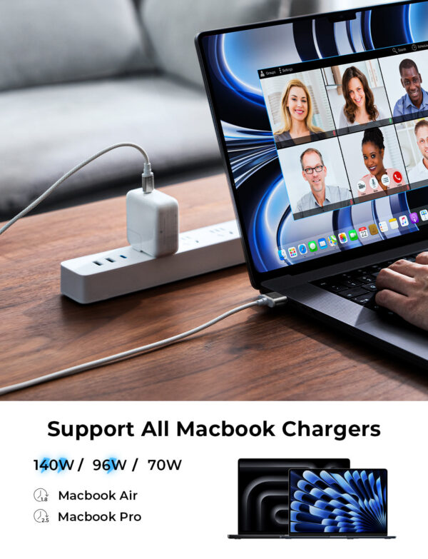 3_ca23b718-d178-46cd-be5f-6aad7086985c.jpg LISEN 140W USB-C Magnetic 3 Cable Fit for MacBook Charger, Nylon Braided 6FT Fit for MacBook Air 2023/2022(M2),MacBook Pro 2023(M3,M2,14-16 inch),MacBook Pro Charger Cord (M3)