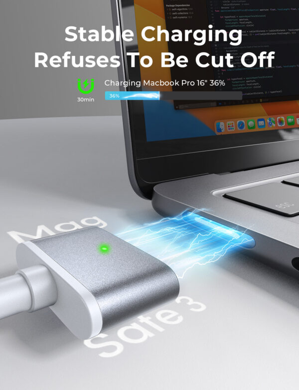 4_e41fe518-dae7-4771-9461-8990e3639e12.jpg LISEN 140W USB-C Magnetic 3 Cable Fit for MacBook Charger, Nylon Braided 6FT Fit for MacBook Air 2023/2022(M2),MacBook Pro 2023(M3,M2,14-16 inch),MacBook Pro Charger Cord (M3)