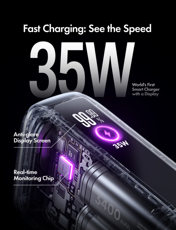 5_3d347cb1-433e-431c-9c0d-b0d5f1675a8d.png LISEN 3-in-1 Fast Travel Charger, 35W Wall Charger & 27W Power Bank, Portable Charger with Built-in 3.3FT USB-C Cable and Foldable Plug, 7000mAh Battery Pack for iPhone 17/16 Series, Galaxy, pixel 10