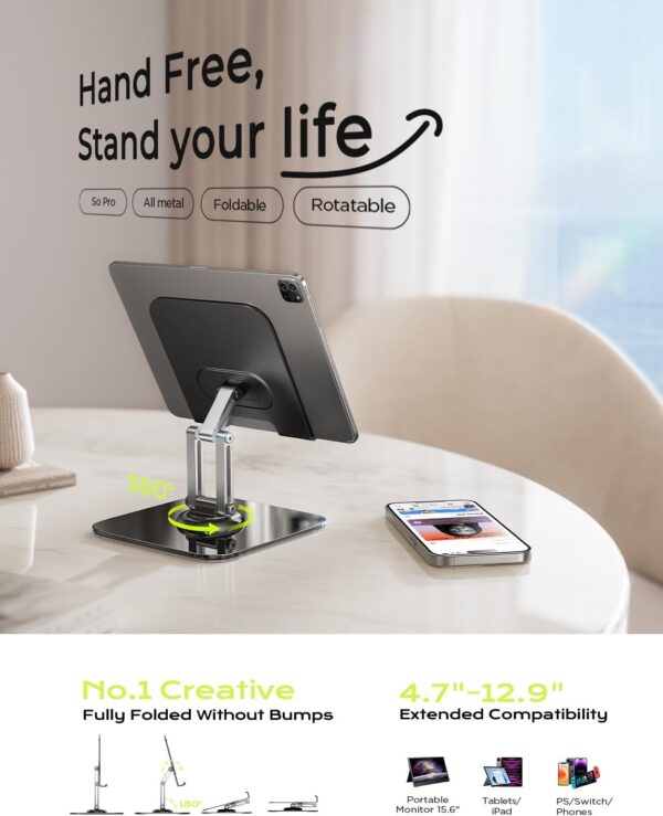 61A4kZk_0SL._AC_SL1500.jpg LISEN for iPad Stand Holder Adjustable Tablet Stand for Desk