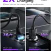 LISEN 54W USB C Car Charger Adapter [Mini & Metal] Cigarette Lighter USB Charger Fast Charging [PD QC 3.0] USBC Car Phone Charger for iPhone 15 Pro Max Plus 14 Samsung Galaxy S24 iPad Pro