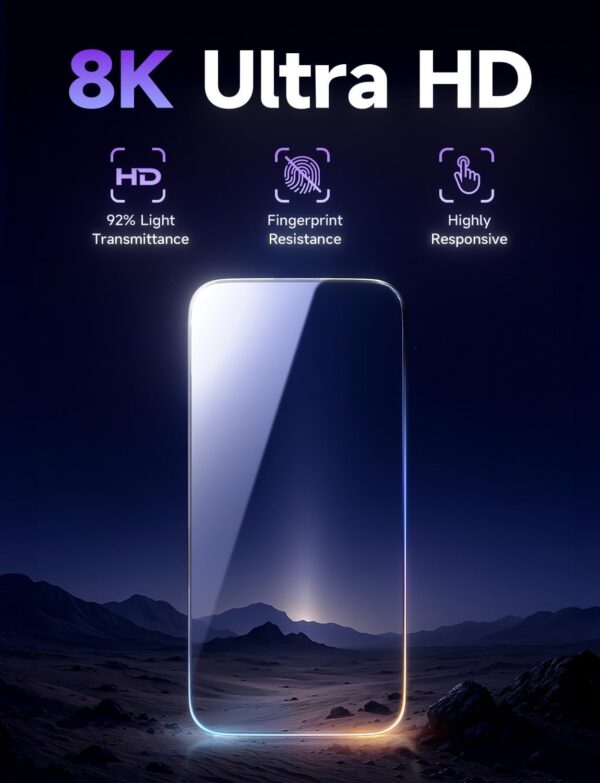 LISEN 2 Pack for iPhone 16/15 and iPhone 14 Pro Screen Protector