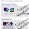 Lisen 2-in-1 USB C to C/Lightning Cable