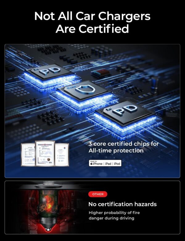 719Bx8otLLL._AC_SL1500.jpg Lisen Dual USB C Car Charger with Cable