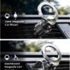 LISEN for MagSafe Car Mount [95% Increase Magnetism] Magnetic Phone Holders for Your Car,Car Accessories for Men Women Truck 360 Dashboard Vent Phone Mount for Garmin GPS Fit iPhone 16 15 14 13 12