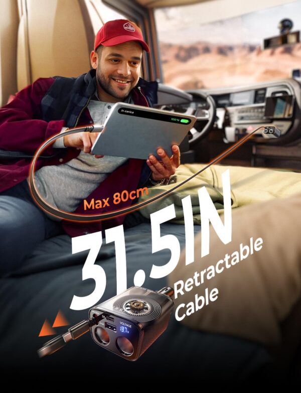 LISEN 5-in-1 Cigarette Lighter Splitter