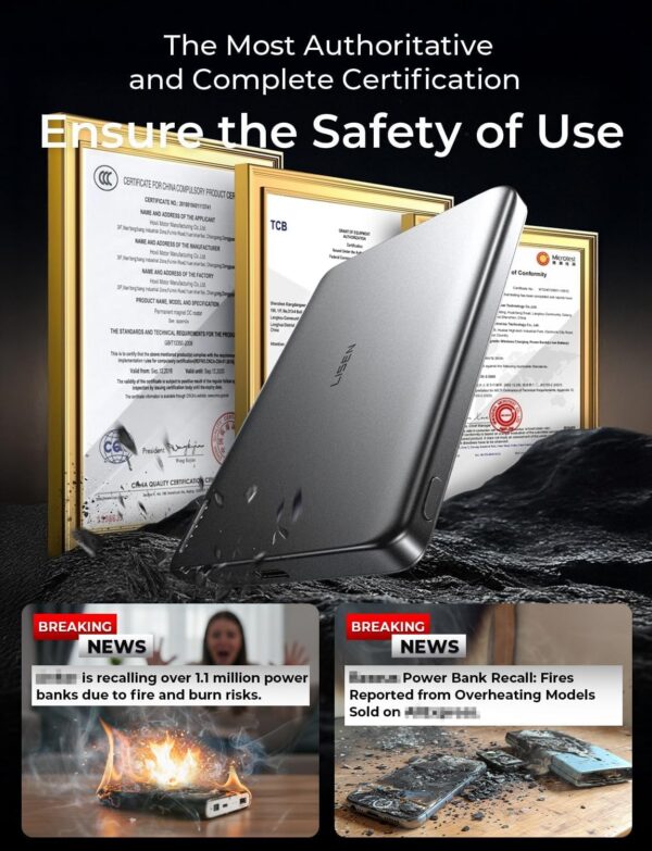 71Hk164WFVL._AC_SL1500.jpg LISEN Ultra Slim MagSafe Portable Charger