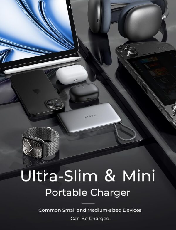 71HpDP3GGHL._AC_SL1500.jpg LISEN 0.5'' Ultra Slim MagSafe Power Bank for iPhone and Apple Watch