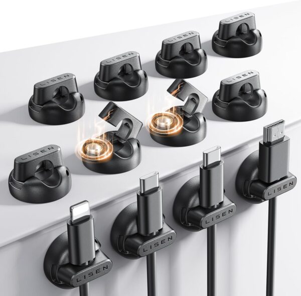 71SOQBID4oL._AC_SL1500.jpg 12-Pack Magnetic Cable Clips