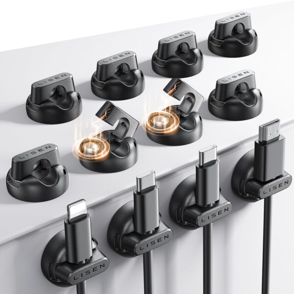 12-Pack Magnetic Cable Clips