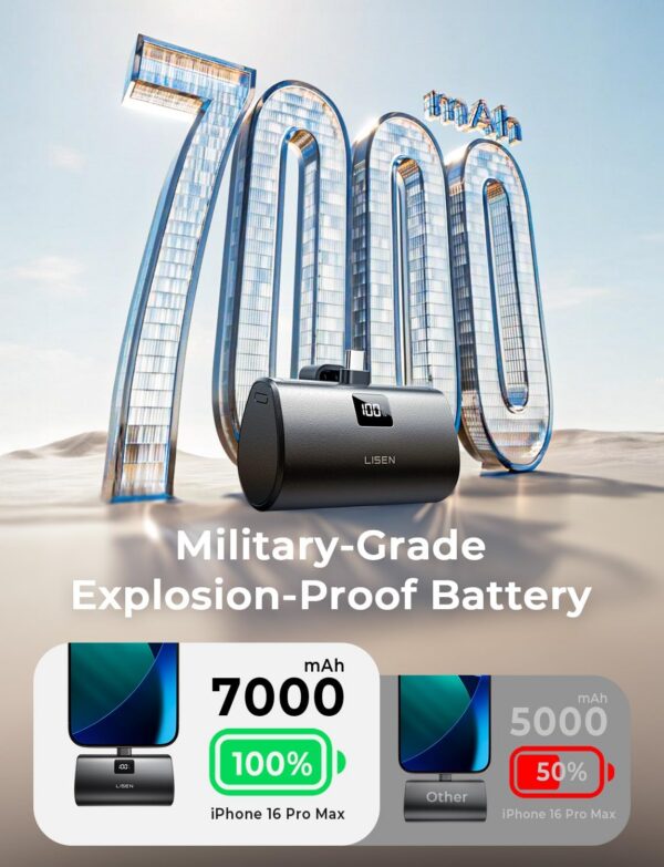 71UsAPEzgoL._AC_SL1500.jpg LISEN Small Portable Charger 7000mAh Power Bank