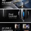 LISEN iPhone 16/15 Car Charger USB C Fast Charging Retractable