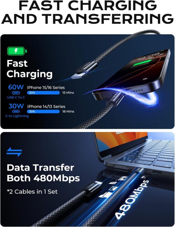 71Z-RZWvL._AC_SL1500.jpg LISEN 90W USB C Car Charger Fast Charging for iPhone 17