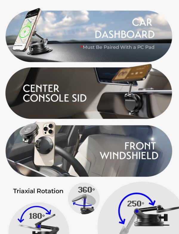 LISEN 15W Magsafe Car Mount Charger