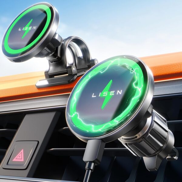 71pRpIR20yL._AC_SL1500.jpg LISEN for MagSafe Car Mount Charger【15W】