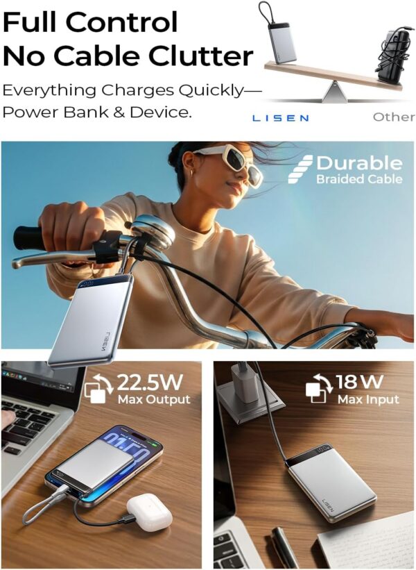 71uogIvQBbL._AC_SL1500.jpg LISEN 0.5" Ultra Slim Power Bank 10000mAh