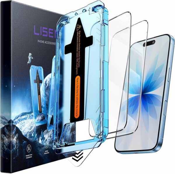 81Sdn0ZBpmL._AC_SL1500.jpg LISEN 2 Pack for iPhone 17 / iPhone 16 Pro Screen Protector