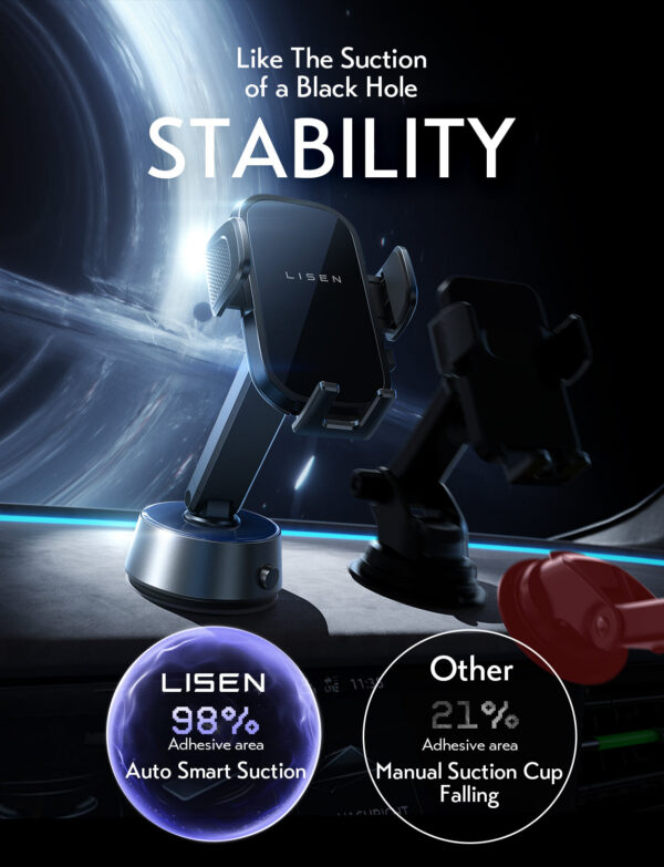 LISEN Vacuum Suction Phone Holder